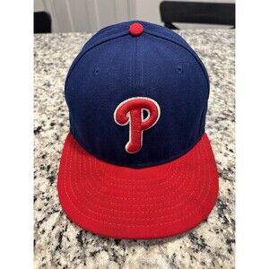 New Era 59fifty Philadelphia Phillies Red & Blue Fitted Cap Hat Sz 7 1/4